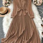 שמלת קז'ואל למשרד עם שרוולים ארוכים ומכפתורים לנשים של Clasi