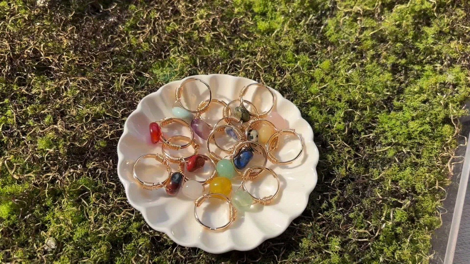 ⁦1pc/3/5pc טבעת קריסטל טבעית בעבודת יד מתכווננת תכשיטי אופנה מתנת חג יום נישואין הפתעה רומנטית אביזר⁩ – תמונה ⁦11⁩