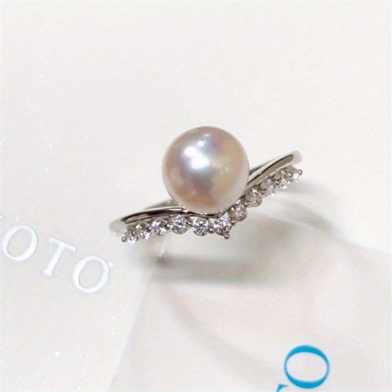 טבעת מתכווננת עם עיצוב כתר זהב מצופה נחושת - Image 3