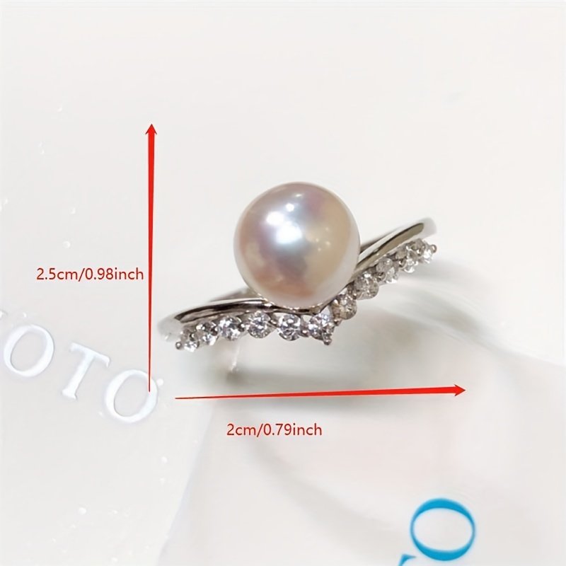 טבעת מתכווננת עם עיצוב כתר זהב מצופה נחושת - Image 5