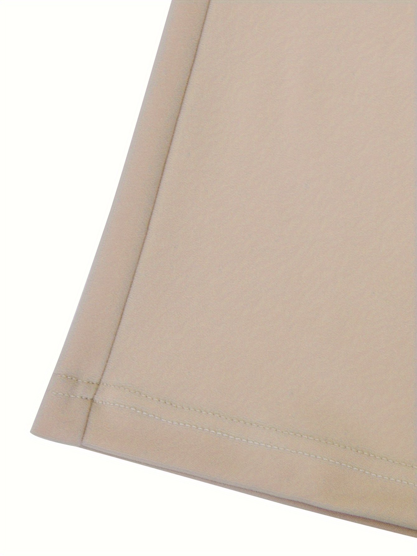 שמלה אלגנטית בגזרת A בצבע בז' עם צווארון V ושרוולים ארוכים - מושלמת לאביב/קיץ, ללא חגורה, כפתורים דמויי לב, אופנת נשים למבוגרים, לבוש קז'ואל|שמלה עם מחשוף V|פרטי כפתורים דמויי לב – תמונה 4