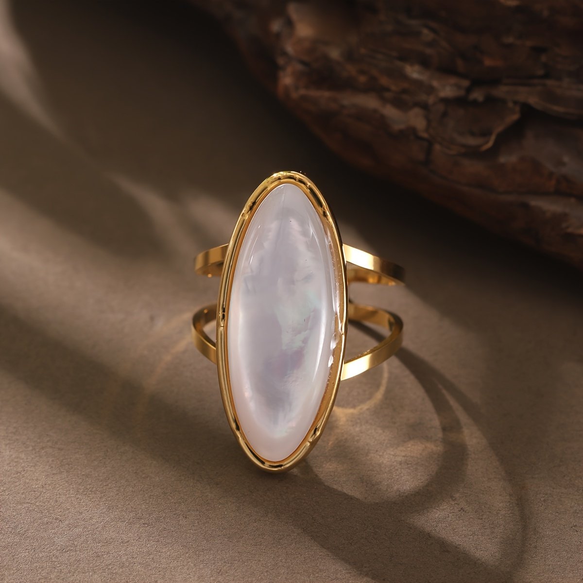 1 טבעת זהב 304 נירוסטה טבעת פתיחה צרפתית טבעות תכשיטים עמידות למים לנשים, מתנות ליום האהבה – תמונה 9