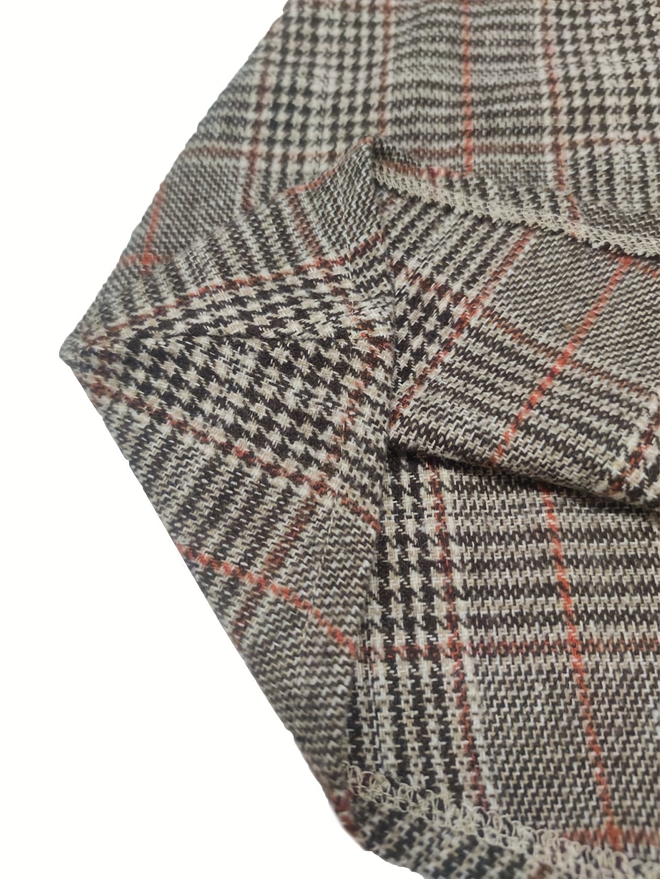 חצאית אלגנטית עם רוכסן, הדפס משובץ וגיאומטרי רטרו לנשים - ניתן לכביסה במכונה לכל עונה באורך מידי, חום/בז'/לבן/שחור, רב-תכליתית ללבוש קז'ואל ורשמי, לבוש רשמי, צללית מתרחבת, בד עמיד – תמונה 4