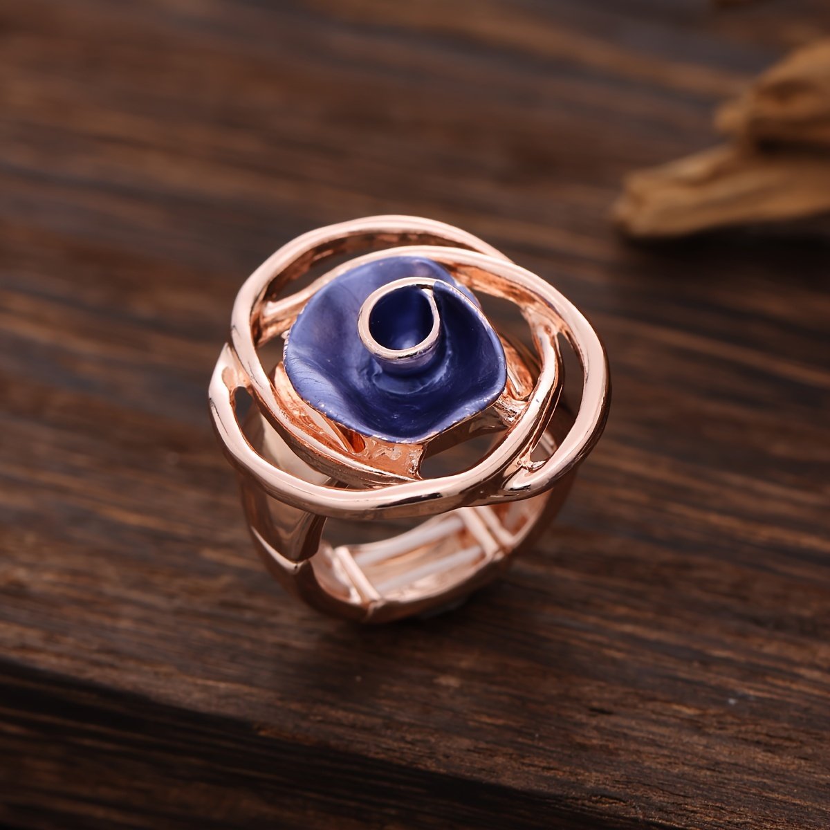 טבעת ורדים יצירתית מסוג חדש, עשויה מסגסוגת איכותית עם גמישות מתכווננת, כמתנה ליום האהבה, עם תחושה יוקרתית. - Image 14