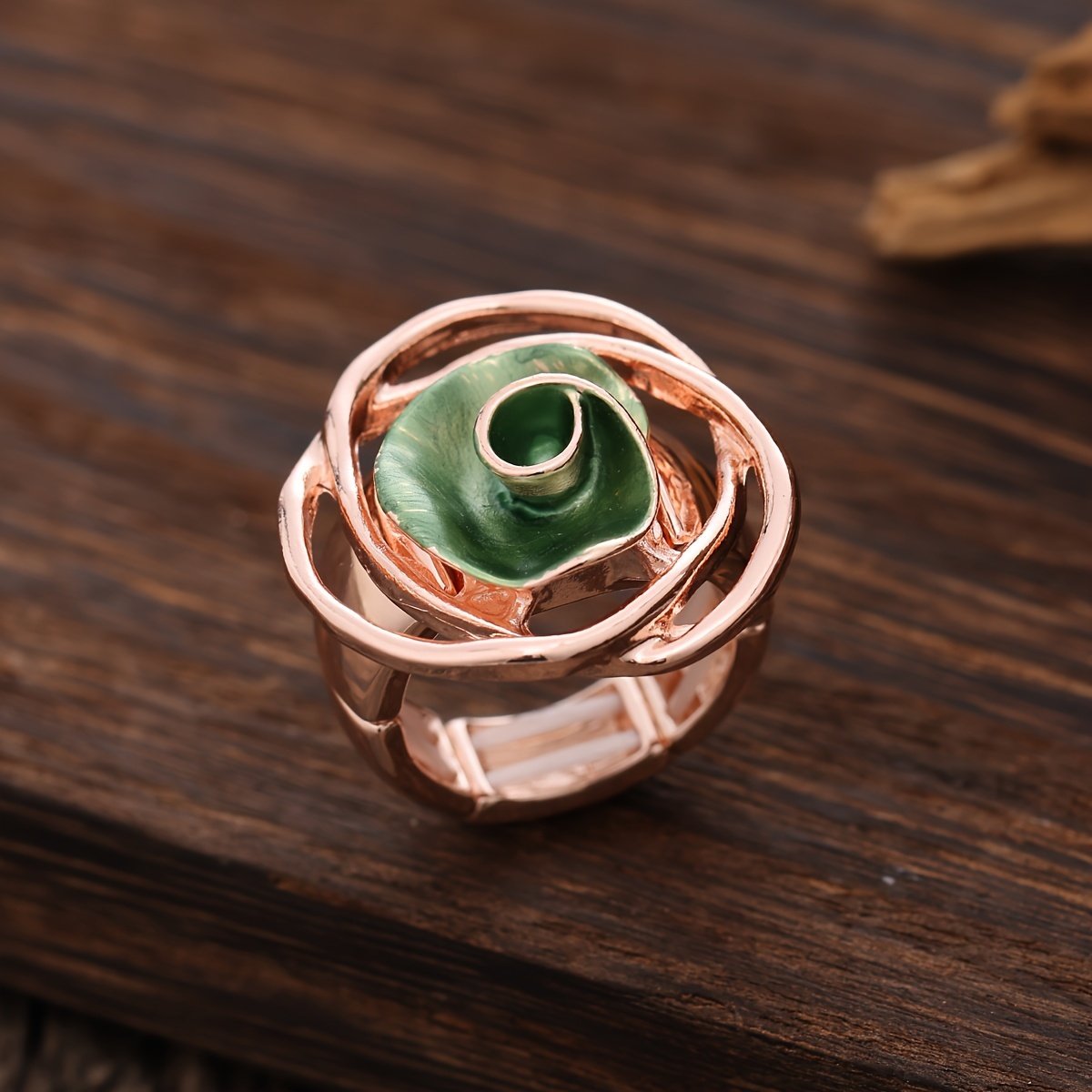 טבעת ורדים יצירתית מסוג חדש, עשויה מסגסוגת איכותית עם גמישות מתכווננת, כמתנה ליום האהבה, עם תחושה יוקרתית. - Image 12