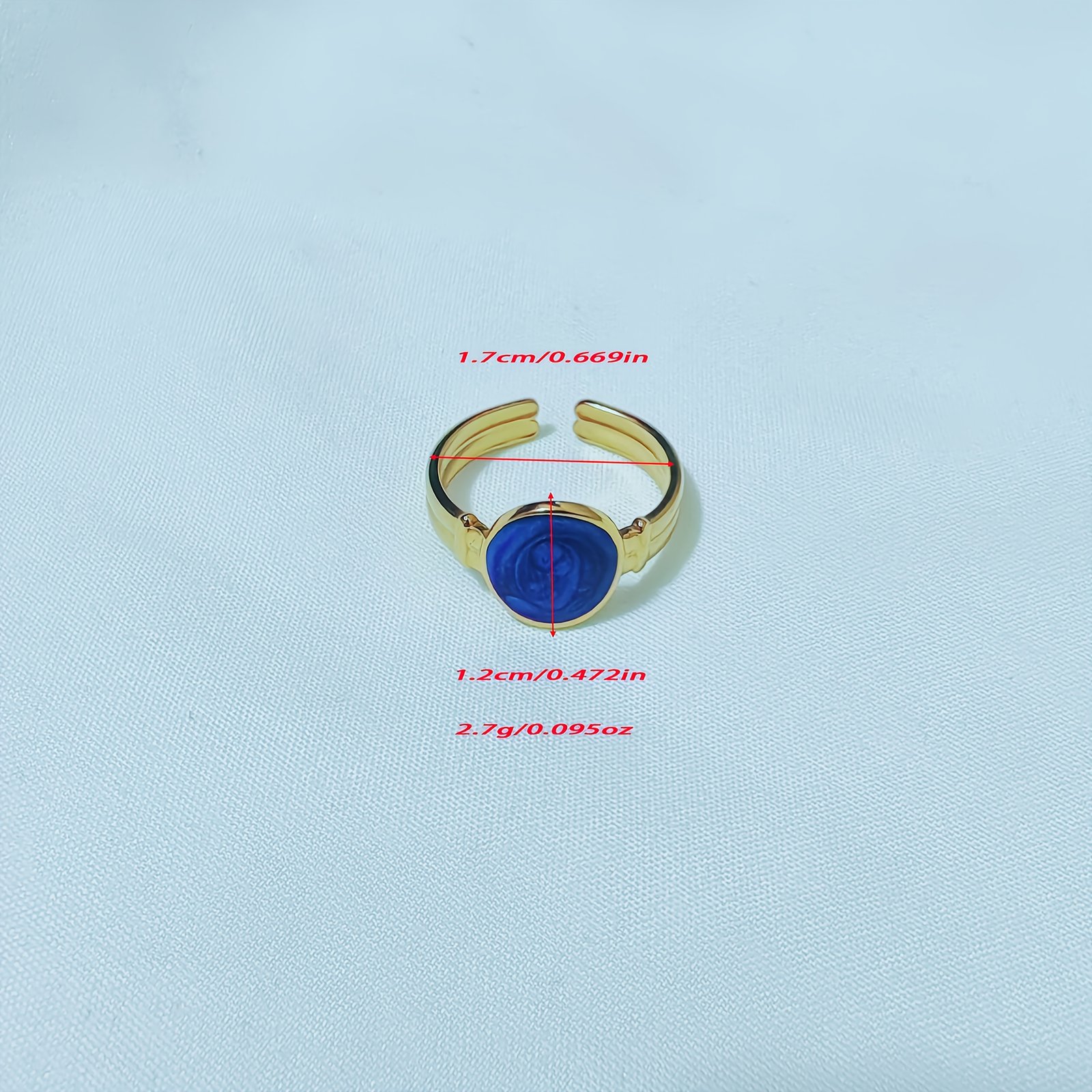 טבעת עיצוב אליפסה מזוגגת, אופנתית, מהודרת, טרנדית, חמודה, קלילה, יוקרתית, מינימליסטית, רטרו, אלגנטית ורב-תכליתית, זמינה בצבעים לבן פנינה, שחור פנינה, אדום פנינה וכחול פנינה. מתאימה לענידה יומיומית על ידי גברים ונשים כאחד, משלימה תלבושות לעבודה, לימודים, דייטים, מסיבות, אירועים וחופשות יומיומיות. זוהי גם מתנה נהדרת ליום האהבה, ראש השנה וחגים שונים. - Image 5