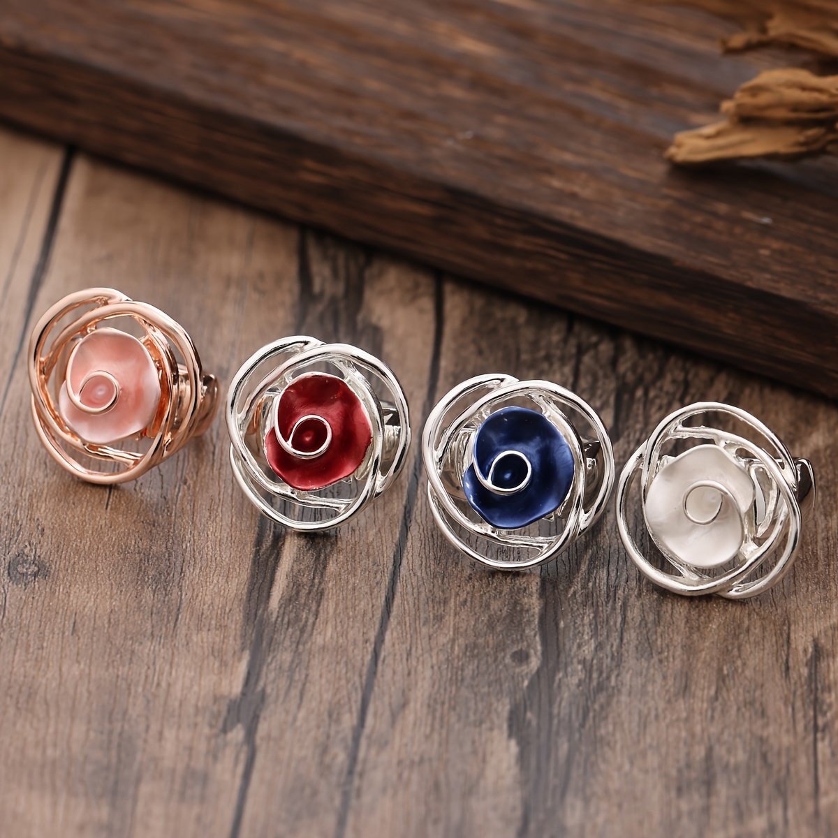 טבעת ורדים יצירתית מסוג חדש, עשויה מסגסוגת איכותית עם גמישות מתכווננת, כמתנה ליום האהבה, עם תחושה יוקרתית. - Image 18