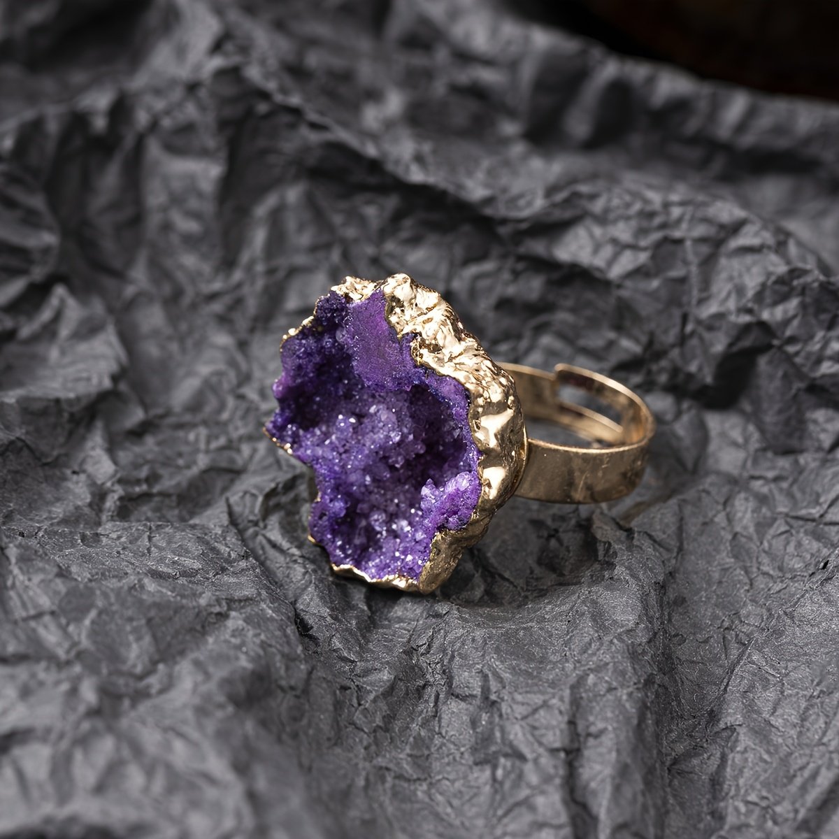 טבעות דרוזי בעבודת יד לנשים טבעת אבן מתכווננת - Image 6