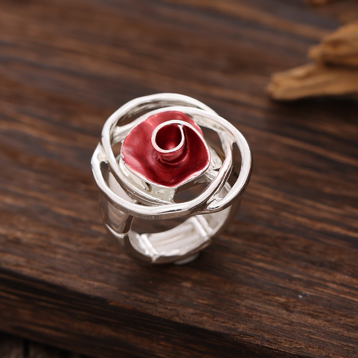 טבעת ורדים יצירתית מסוג חדש, עשויה מסגסוגת איכותית עם גמישות מתכווננת, כמתנה ליום האהבה, עם תחושה יוקרתית. - Image 10