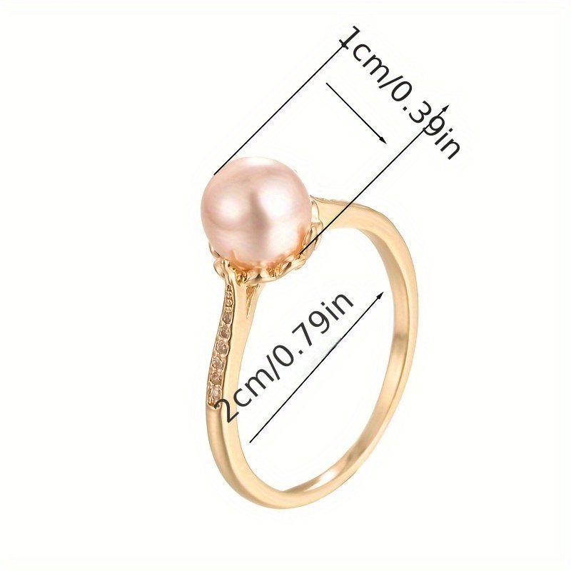 ⁦טבעת לנשים בעיצוב כדורי גיאומטרי 1 יחידות עם זירקוניה סינתטית ו-, מצופה זהב לבן תכשיטים מינימליסטיים אלגנטיים ללבוש יומיומי, מתנת חתונה, יום נישואין, יום הולדת - אביזר רב-תכליתי לכל השנה, קישוטי זירקוניה סינתטית, מתנת יום נישואין, אביזר מודרני, ציפוי איכותי, אביזר כלה⁩ – תמונה ⁦5⁩