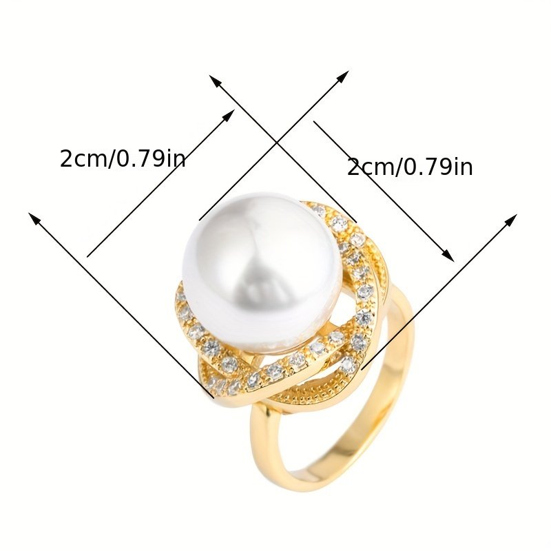 טבעת נחושת מתכווננת אלגנטית עם זירקוניה סינתטית, עיצוב פתוח סקסי לנשים, אביזר רב-תכליתי ליום יום ולמסיבה, ללבוש לכל עונה - Image 5