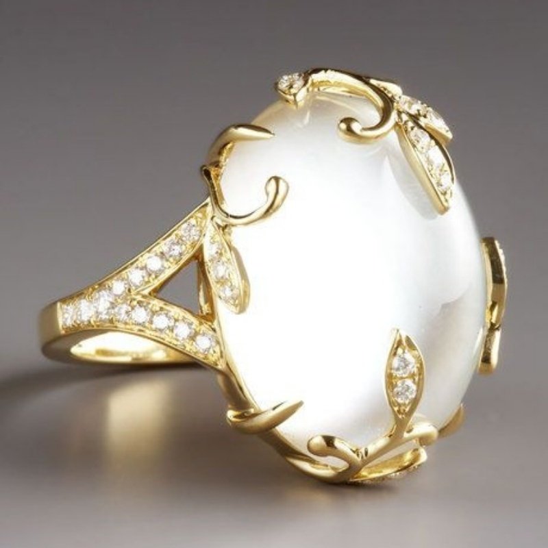 Vintage gold-plated copper ring wrapped in vine with decorations - elegant bohemian style for everyday wear or as a gift